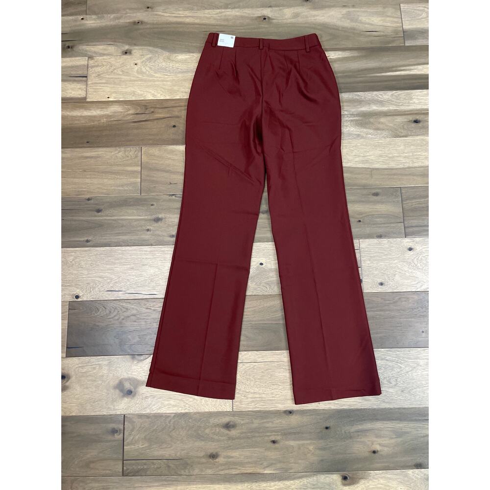 Express Womens Burgundy High Rise Trouser Pants 10 Long New With Tag - Picture 13 of 13